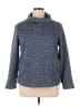 Avalanche 100% Polyester Tweed Blue Turtleneck Sweater Size L - photo 1