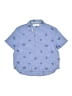 Zara Paisley Blue Short Sleeve Button-Down Shirt Size 10 - photo 1