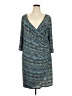 MSK Chevron-herringbone Blue Cocktail Dress Size 3X - photo 1