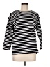 Everlane 100% Cotton Stripes Black 3/4 Sleeve Top Size M - photo 1