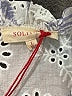 Solitaire White Blue Short Sleeve Blouse Size L - photo 7