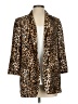 Express 100% Polyester Animal Print Gold Blazer Size S - photo 1