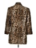 Express 100% Polyester Animal Print Gold Blazer Size S - photo 2