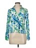 Zara Paisley Blue Long Sleeve Blouse Size M - photo 1
