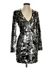 Rachel Zoe Metallic Silver Cocktail Dress Size 2 - photo 1