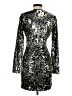 Rachel Zoe Metallic Silver Cocktail Dress Size 2 - photo 2