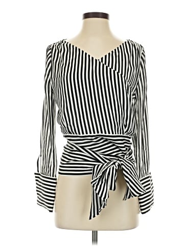 Alice + Olivia Long Sleeve Silk Top (view 1)