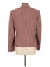 Le Suit 100% Polyester Houndstooth Burgundy Blazer Size 12 - photo 2