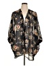 Unbranded 100% Polyester Floral Black Kimono Size XL - photo 1
