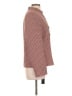 Le Suit 100% Polyester Houndstooth Burgundy Blazer Size 12 - photo 4