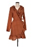 BCBGeneration Polka Dots Brown Casual Dress Size 8 - photo 1