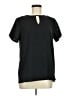 Lands' End 100% Polyester Black Short Sleeve Blouse Size 8 - photo 1