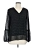 Maurices 100% Polyester Polka Dots Black 3/4 Sleeve Blouse Size M - photo 1