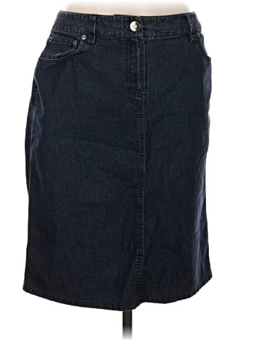 Larry Levine Denim Skirt (view 1)