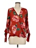 West Kei 100% Polyester Red 3/4 Sleeve Blouse Size M - photo 1