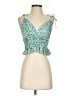 Sim & Sam 100% Cotton Green Tank Top Size S - photo 1