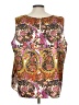 Talbots 100% Cotton Paisley Gold Sleeveless Blouse Size L (estimated) - photo 2