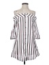 JOA Stripes White Casual Dress Size XS - photo 1