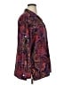 Impressions 100% Polyester Paisley Purple Long Sleeve Blouse Size XL - photo 4