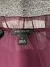 Ann Taylor 100% Polyester Burgundy Short Sleeve Blouse Size L - photo 7