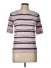 T Tahari Stripes Pink Short Sleeve Turtleneck Size L - photo 1
