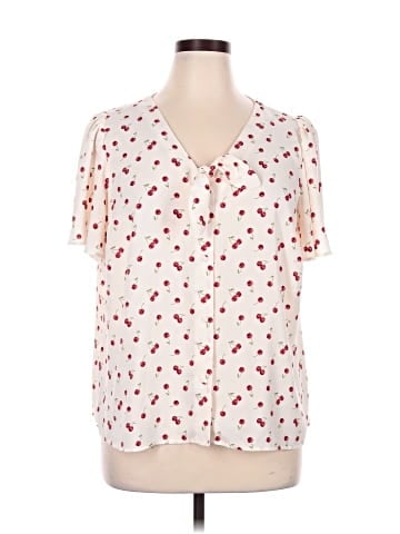 LC Lauren Conrad Short Sleeve Blouse (view 1)