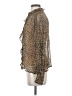 J.Crew 100% Cupro Animal Print Brown Long Sleeve Blouse Size 2 - photo 5