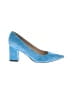 Marc Fisher 100% Leather Blue Heels Size 9 1/2 - photo 1
