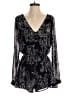 Astr 100% Polyester Paisley Black Romper Size M - photo 1