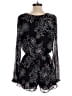 Astr 100% Polyester Paisley Black Romper Size M - photo 2