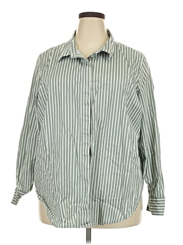 Universal Standard 3/4 Sleeve Button-Down Shirt (view 1)