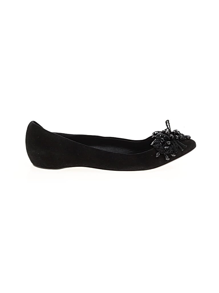 Pre-owned Vera Wang Flats In Black