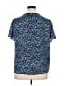 Lush 100% Polyester Animal Print Blue Short Sleeve Blouse Size XL - photo 2
