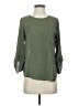 Lily White 100% Polyester Green 3/4 Sleeve Blouse Size S - photo 1