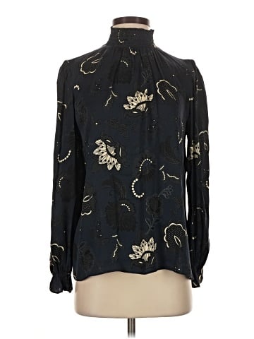 Tucker Long Sleeve Silk Top (view 1)