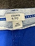 Crown & Ivy Solid Blue Shorts Size 24W - photo 3