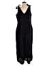 Vitamin A 100% Linen Solid Black Jumpsuit Size M - photo 1