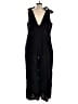 Vitamin A 100% Linen Solid Black Jumpsuit Size M - photo 2