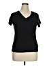 Max Studio 100% Pima Cotton Black Short Sleeve Top Size XL - photo 1