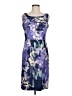 Sangria Print Purple Cocktail Dress Size 8 - photo 1