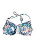H&M Floral Blue Swimsuit Top Size L - photo 1