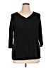 Chico's Black 3/4 Sleeve Top Size XL - photo 1