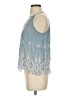 Joie 100% Cotton Blue Sleeveless Blouse Size XXS - photo 5