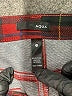 Aqua Plaid Red Casual Pants Size L - photo 7