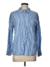 Blue Island 100% Rayon Stripes Blue Long Sleeve Button-Down Shirt Size L - photo 1