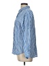 Blue Island 100% Rayon Stripes Blue Long Sleeve Button-Down Shirt Size L - photo 5