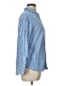 Blue Island 100% Rayon Stripes Blue Long Sleeve Button-Down Shirt Size L - photo 4