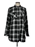 Cato Plaid Black Long Sleeve Blouse Size L - photo 1