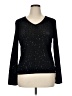 Harold's 100% Silk Black Long Sleeve Top Size XL - photo 1