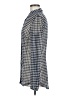 CAbi Checkered-gingham Blue Long Sleeve Blouse Size M - photo 5